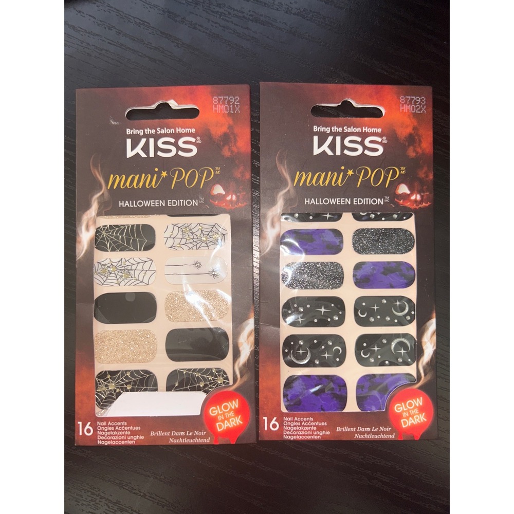 KISS Mani Pop Halloween Edition Nail Accents Glow In The Dark